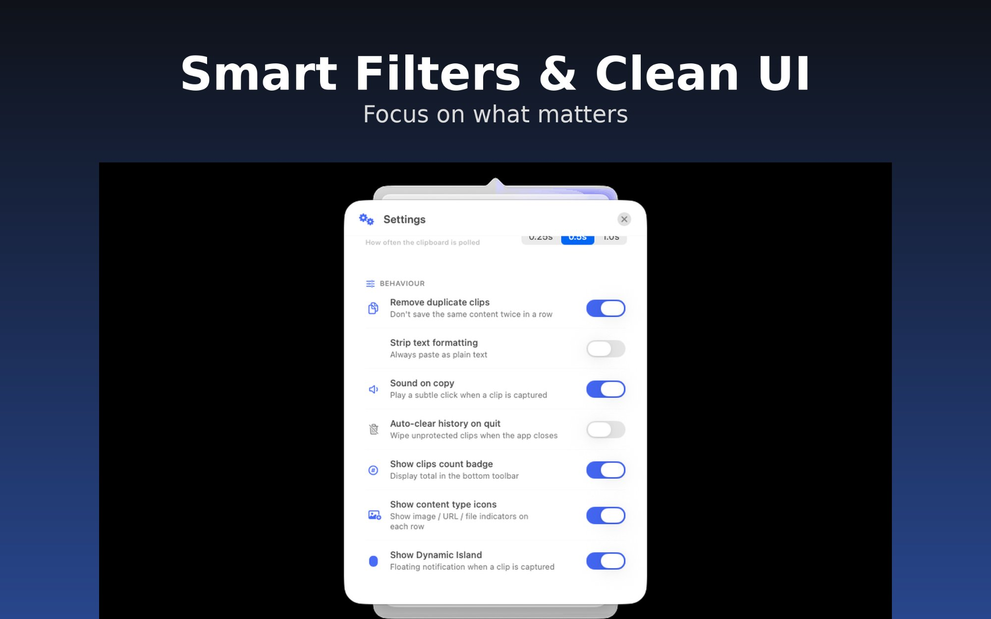 Advanced behavior controls